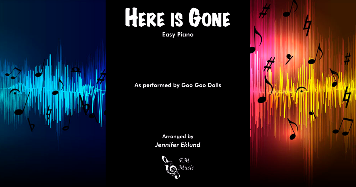 Here is gone easy piano by goo goo dolls f m sheet music pop